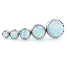 Load image into Gallery viewer, Threadless Cabochon Gem Ends - Titanium
