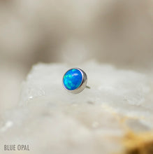 Load image into Gallery viewer, Threadless Cabochon Gem Ends - Titanium