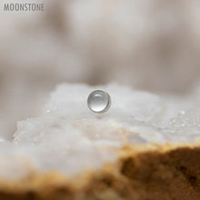 Load image into Gallery viewer, Threadless Cabochon Gem Ends - Titanium