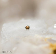 Load image into Gallery viewer, Threadless Cabochon Gem Ends - Titanium