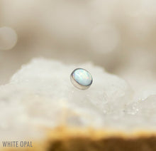 Load image into Gallery viewer, Threadless Cabochon Gem Ends - Titanium