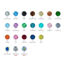 Load image into Gallery viewer, Threadless Flower Gem Ends - Titanium
