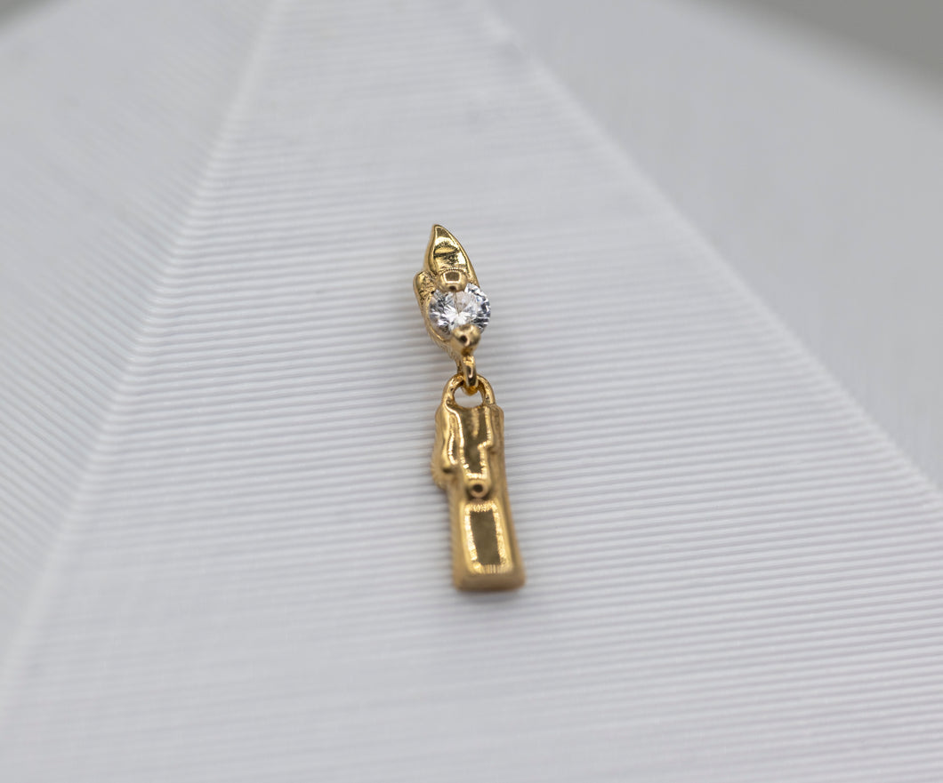 Glow - 14k & White Sapphire End - Pupil Hall