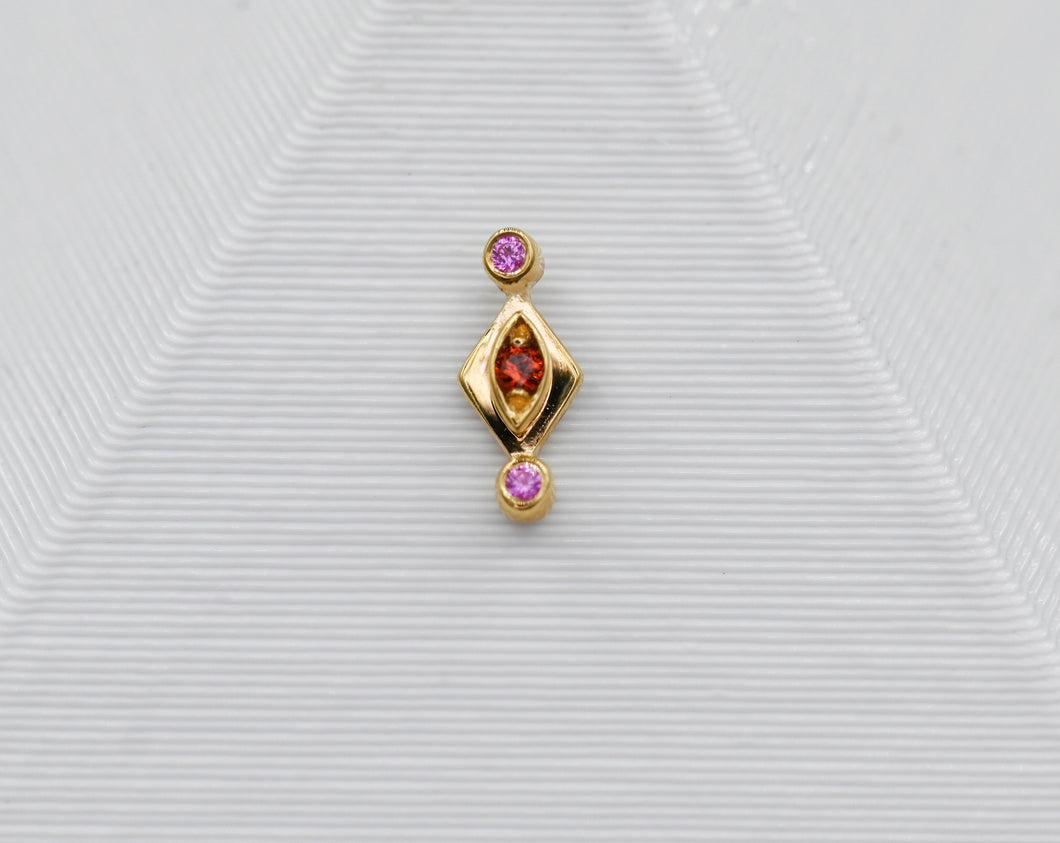 COLOR Turn It Up / Pupil Hall - 14k Gold & Gemstone - Threadless End