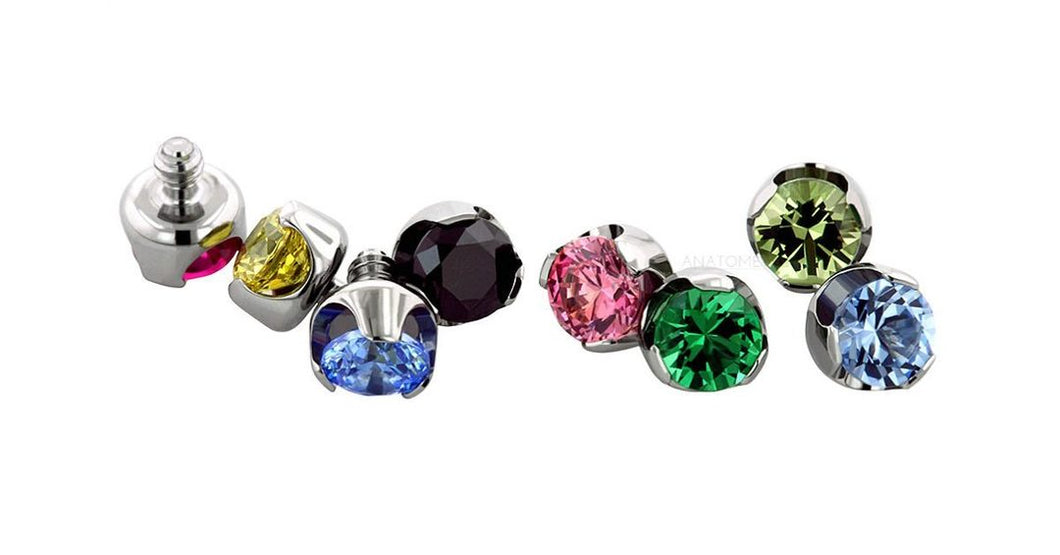 Threaded Prong-Set Gem, 14g