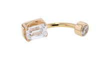 Load image into Gallery viewer, Emerald-Cut 18k Gold Navel Curve
