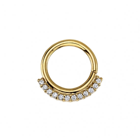 Dahlia w/ 1mm Gems - 14k & CZ Seam Ring - BVLA