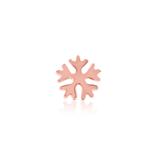 Snowflake/Glossy - 14k Threadless End