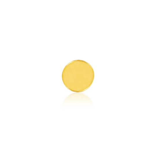 Gold Disk - 14k Threadless End