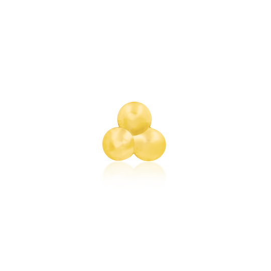 Tri-Bead - 14k Threadless End