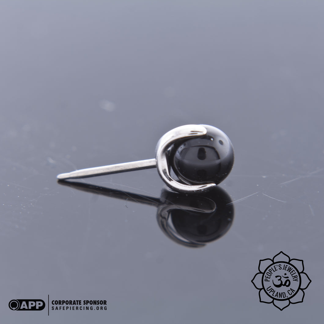 Threadless Claw-Set Gem, 4mm, 12g/14g