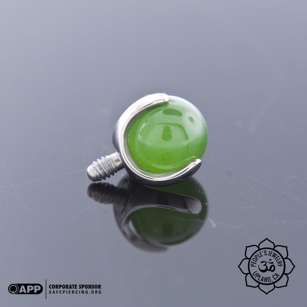 Threaded Claw-Set Gem, 4mm, 14g/12g