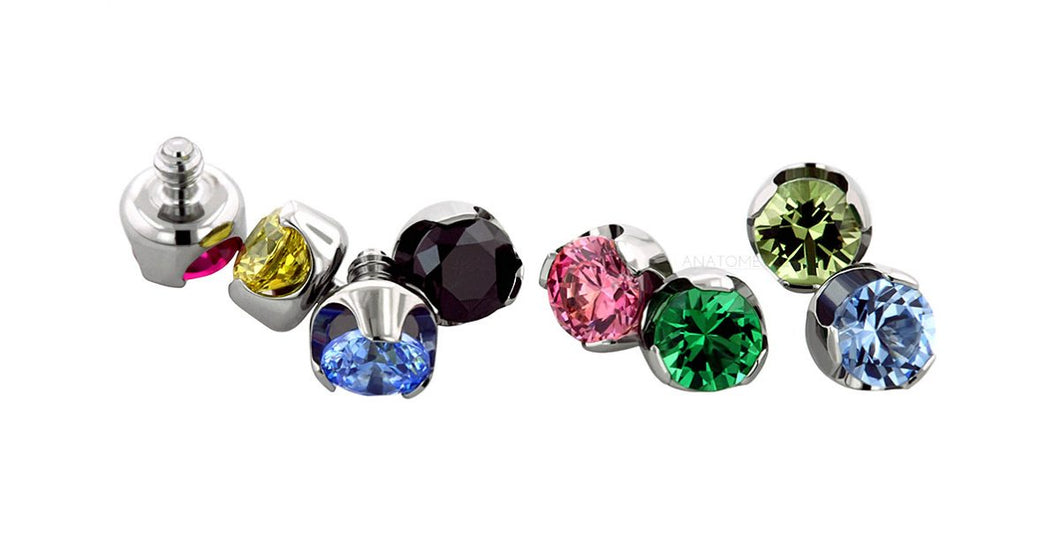 Threaded Prong-Set Gem, 16g